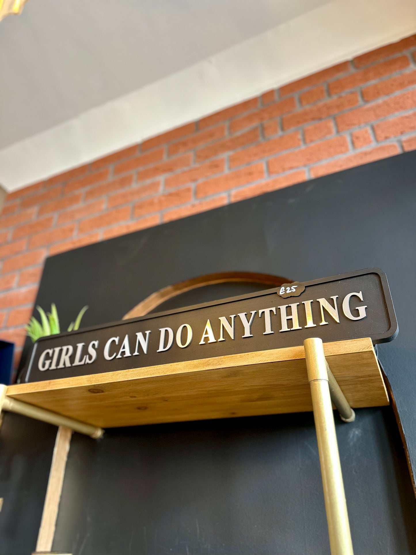 black and gold wall signs