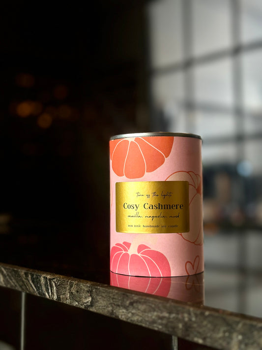 Cosy Cashmere upcycled tin candle