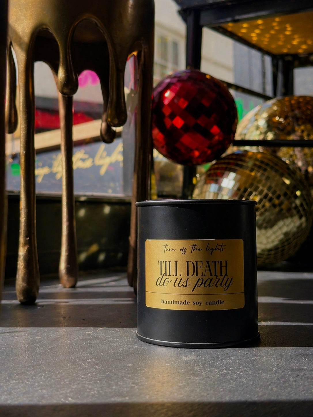 TILL DEATH DO US PARTY paint pot candle
