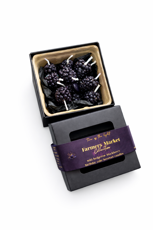 blackberry birthday cake topper candles