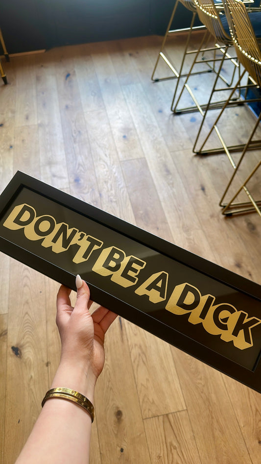 black and gold wall signs