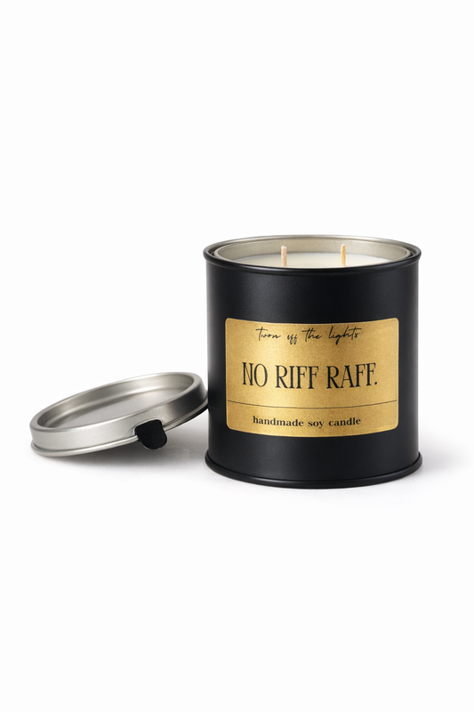 NO RIFF RAFF paint pot candle
