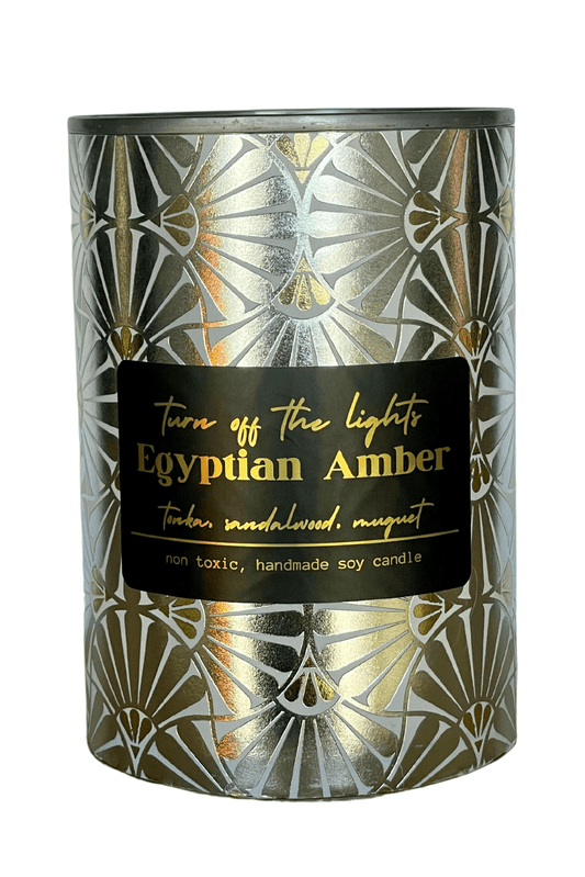 egyptian amber upcycled tin